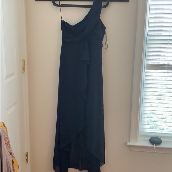 Navy Blue High-Low Maxi Dress - Picture 2 of 7